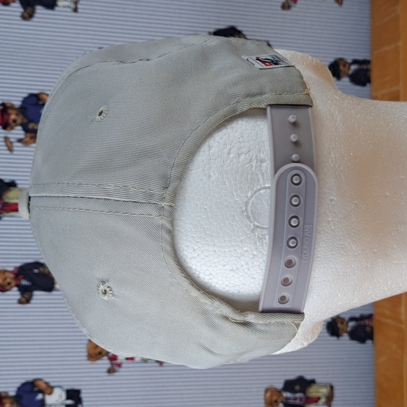 Vintage 90s Mustang Club Judge stitched lettering grey & red snapback hat cap - Picture 3 of 8